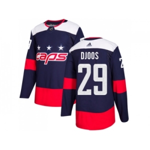 Men Adidas Washington Capitals #29 Christian Djoos Navy Authentic 2018 Stadium Series Stitched NHL Jersey