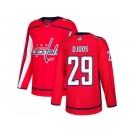 Men Adidas Washington Capitals #29 Christian Djoos Red Home Authentic Stitched NHL Jersey