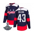 Men Adidas Washington Capitals #43 Tom Wilson Authentic Navy Blue 2018 Stadium Series 2018 Stanley Cup Final Champions NHL Jersey