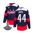 Men Adidas Washington Capitals #44 Brooks Orpik Authentic Navy Blue 2018 Stadium Series 2018 Stanley Cup Final Champions NHL Jersey