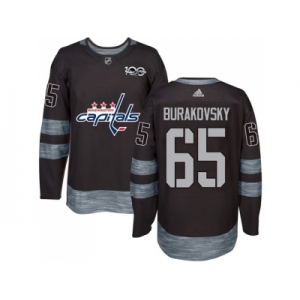 Men Adidas Washington Capitals #65 Andre Burakovsky Black 1917-2017 100th Anniversary Stitched NHL Jersey