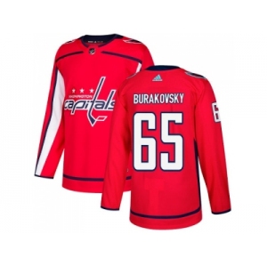 Men Adidas Washington Capitals #65 Andre Burakovsky Red Home Authentic Stitched NHL Jersey