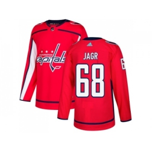 Men Adidas Washington Capitals #68 Jaromir Jagr Red Home Authentic Stitched NHL Jersey
