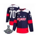 Men Adidas Washington Capitals #70 Braden Holtby Authentic Navy Blue 2018 Stadium Series 2018 Stanley Cup Final Champions NHL Jersey