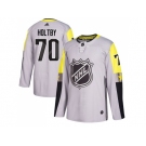 Men Adidas Washington Capitals #70 Braden Holtby Gray 2018 All-Star Metro Division Authentic Stitched NHL Jersey