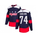 Men Adidas Washington Capitals #74 John Carlson Navy Authentic 2018 Stadium Series Stitched NHL Jersey