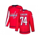 Men Adidas Washington Capitals #74 John Carlson Red Home Authentic Stitched NHL Jersey