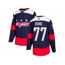 Men Adidas Washington Capitals #77 T.J. Oshie Navy Authentic 2018 Stadium Series Stitched NHL Jersey