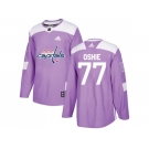 Men Adidas Washington Capitals #77 T.J. Oshie Purple Authentic Fights Cancer Stitched NHL Jersey