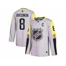 Men Adidas Washington Capitals #8 Alex Ovechkin Gray 2018 All-Star Metro Division Authentic Stitched NHL Jersey