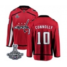 Men Washington Capitals #10 Brett Connolly Fanatics Branded Red Home Breakaway 2018 Stanley Cup Final Champions NHL Jersey