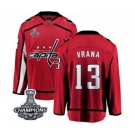 Men Washington Capitals #13 Jakub Vrana Fanatics Branded Red Home Breakaway 2018 Stanley Cup Final Champions NHL Jersey