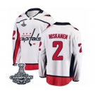 Men Washington Capitals #2 Matt Niskanen Fanatics Branded White Away Breakaway 2018 Stanley Cup Final Champions NHL Jersey