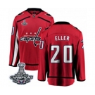 Men Washington Capitals #20 Lars Eller Fanatics Branded Red Home Breakaway 2018 Stanley Cup Final Champions NHL Jersey