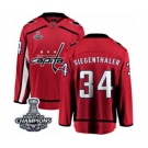 Men Washington Capitals #34 Jonas Siegenthaler Fanatics Branded Red Home Breakaway 2018 Stanley Cup Final Champions NHL Jersey