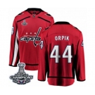 Men Washington Capitals #44 Brooks Orpik Fanatics Branded Red Home Breakaway 2018 Stanley Cup Final Champions NHL Jersey