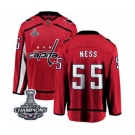 Men Washington Capitals #55 Aaron Ness Fanatics Branded Red Home Breakaway 2018 Stanley Cup Final Champions NHL Jersey