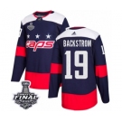 Men's Adidas Washington Capitals #19 Nicklas Backstrom Authentic Navy Blue 2018 Stadium Series 2018 Stanley Cup Final NHL Jersey