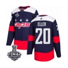 Men's Adidas Washington Capitals #20 Lars Eller Authentic Navy Blue 2018 Stadium Series 2018 Stanley Cup Final NHL Jersey