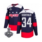 Men's Adidas Washington Capitals #34 Jonas Siegenthaler Authentic Navy Blue 2018 Stadium Series 2018 Stanley Cup Final NHL Jersey