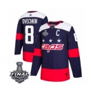 Men's Adidas Washington Capitals #8 Alex Ovechkin Authentic Navy Blue 2018 Stadium Series 2018 Stanley Cup Final NHL Jersey