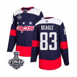 Men's Adidas Washington Capitals #83 Jay Beagle Authentic Navy Blue 2018 Stadium Series 2018 Stanley Cup Final NHL Jersey