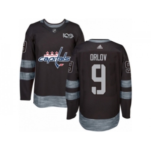 Men's Adidas Washington Capitals #9 Dmitry Orlov Authentic Black 1917-2017 100th Anniversary NHL Jersey