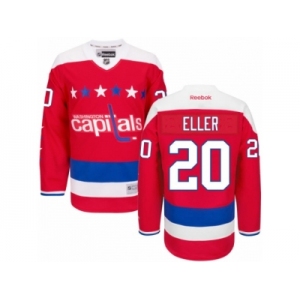 Men's Reebok Washington Capitals #20 Lars Eller Authentic Red Third NHL Jersey