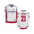 Men's Reebok Washington Capitals #21 Lucas Johansen Authentic White Away NHL Jersey