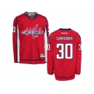 Men's Reebok Washington Capitals #30 Ilya Samsonov Authentic Red Home NHL Jersey