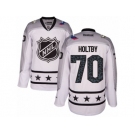 Men's Reebok Washington Capitals #70 Braden Holtby Authentic White Metropolitan Division 2017 All-Star NHL Jersey