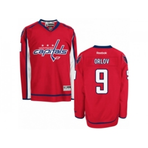 Men's Reebok Washington Capitals #9 Dmitry Orlov Authentic Red Home NHL Jersey