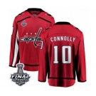 Men's Washington Capitals #10 Brett Connolly Fanatics Branded Red Home Breakaway 2018 Stanley Cup Final NHL Jersey