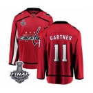 Men's Washington Capitals #11 Mike Gartner Fanatics Branded Red Home Breakaway 2018 Stanley Cup Final NHL Jersey