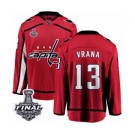 Men's Washington Capitals #13 Jakub Vrana Fanatics Branded Red Home Breakaway 2018 Stanley Cup Final NHL Jersey