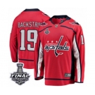 Men's Washington Capitals #19 Nicklas Backstrom Fanatics Branded Red Home Breakaway 2018 Stanley Cup Final NHL Jersey