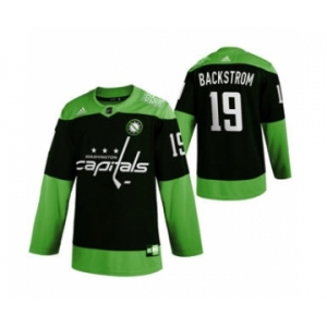 Men's Washington Capitals #19 Nicklas Backstrom Green Hockey Fight nCoV Limited Hockey Jersey