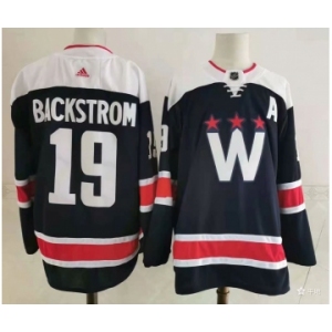 Men's Washington Capitals #19 Nicklas Backstrom NEW Navy Blue Adidas Stitched NHL Jersey