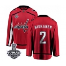 Men's Washington Capitals #2 Matt Niskanen Fanatics Branded Red Home Breakaway 2018 Stanley Cup Final NHL Jersey