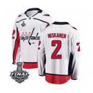 Men's Washington Capitals #2 Matt Niskanen Fanatics Branded White Away Breakaway 2018 Stanley Cup Final NHL Jersey