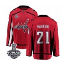 Men's Washington Capitals #21 Dennis Maruk Fanatics Branded Red Home Breakaway 2018 Stanley Cup Final NHL Jersey