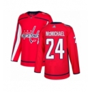 Men's Washington Capitals #24 Connor McMichael Authentic Red Home Hockey Jersey