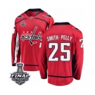 Men's Washington Capitals #25 Devante Smith-Pelly Fanatics Branded Red Home Breakaway 2018 Stanley Cup Final NHL Jersey