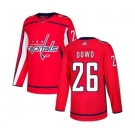 Men's Washington Capitals #26 Nic Dowd Adidas Authentic Home Jersey - Red