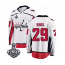 Men's Washington Capitals #29 Christian Djoos Fanatics Branded White Away Breakaway 2018 Stanley Cup Final NHL Jersey