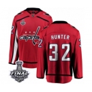 Men's Washington Capitals #32 Dale Hunter Fanatics Branded Red Home Breakaway 2018 Stanley Cup Final NHL Jersey