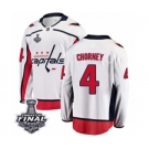 Men's Washington Capitals #4 Taylor Chorney Fanatics Branded White Away Breakaway 2018 Stanley Cup Final NHL Jersey