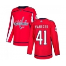 Men's Washington Capitals #41 Vitek Vanecek Adidas Authentic Home Jersey - Red