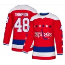 Men's Washington Capitals #48 Logan Thompson Authentic Red Alternate Jersey