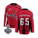 Men's Washington Capitals #65 Andre Burakovsky Fanatics Branded Red Home Breakaway 2018 Stanley Cup Final NHL Jersey